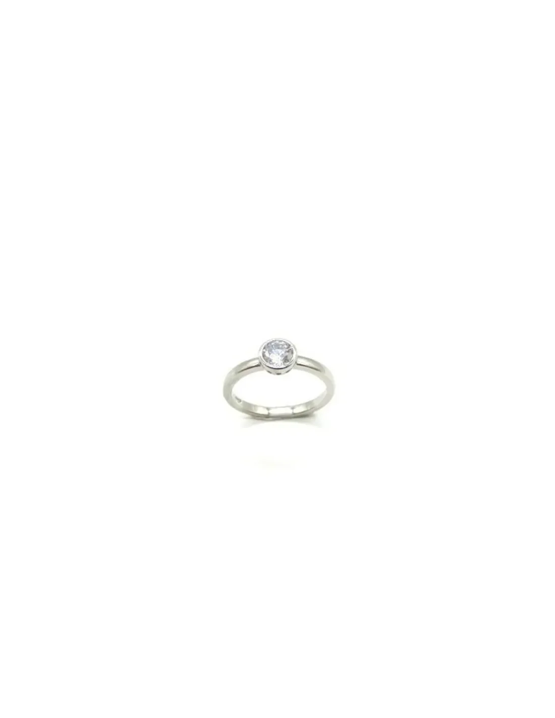 Cheap Sortija solitario chatón plata - T.14 Anillos De Plata|Anillos