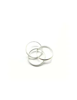 Online Sortija triple alianza enlazada plata Anillos De Plata|Anillos