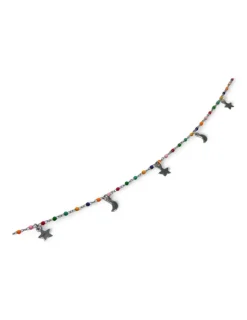 Online Tobillera bolas colores lunas y estrellas colgantes plata 925 Más Joyas