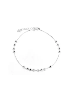 Outlet Tobillera con bolitas plata de Ley - 24cm Más Joyas