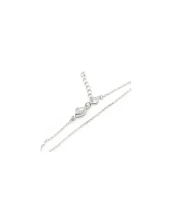 Online Tobillera forzada con corazón circonitas plata - 20cm Más Joyas
