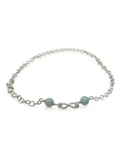 Cheap Tobillera piedras naturales e infinito plata 925 - 25cm Más Joyas