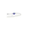 Cheap Tobillera plata colgante luna y ojo suerte de cristal Murano 20cm Más Joyas